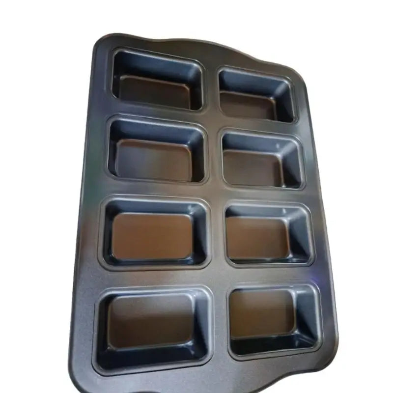 Non-Stick Baking Pan with 8 Molds, Home Use Mini Loaf Pans, Oven Compatible Toast, Muffin, and Cupcake Mold Baking Tools.