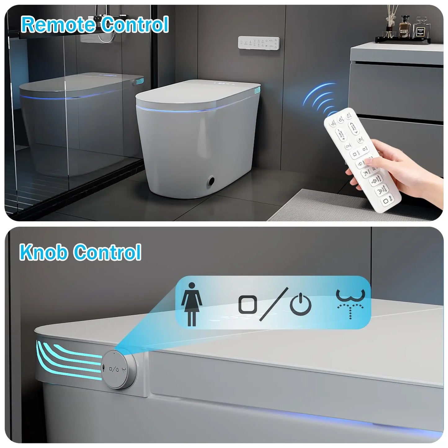 Luxury Smart Toilet with Bidet Built-in, Auto Open/Close, Dual Auto Power Flush, One Piece Elongated Toilet , Customized