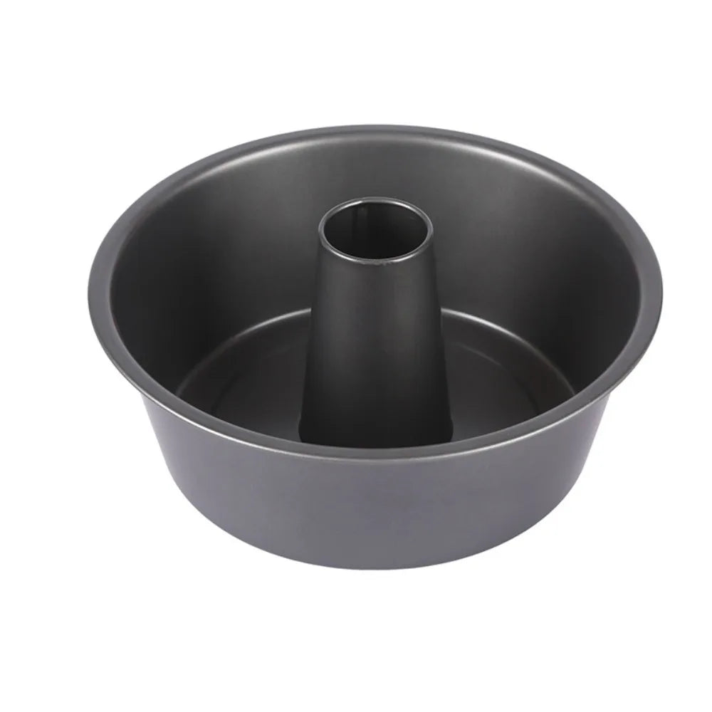 Practical Hollow Fluted Tube Cake Pan Non-Stick Round Pumpkin Cake Mold Carbon Steel Heat Resistant Bread Baking Pan Bakery