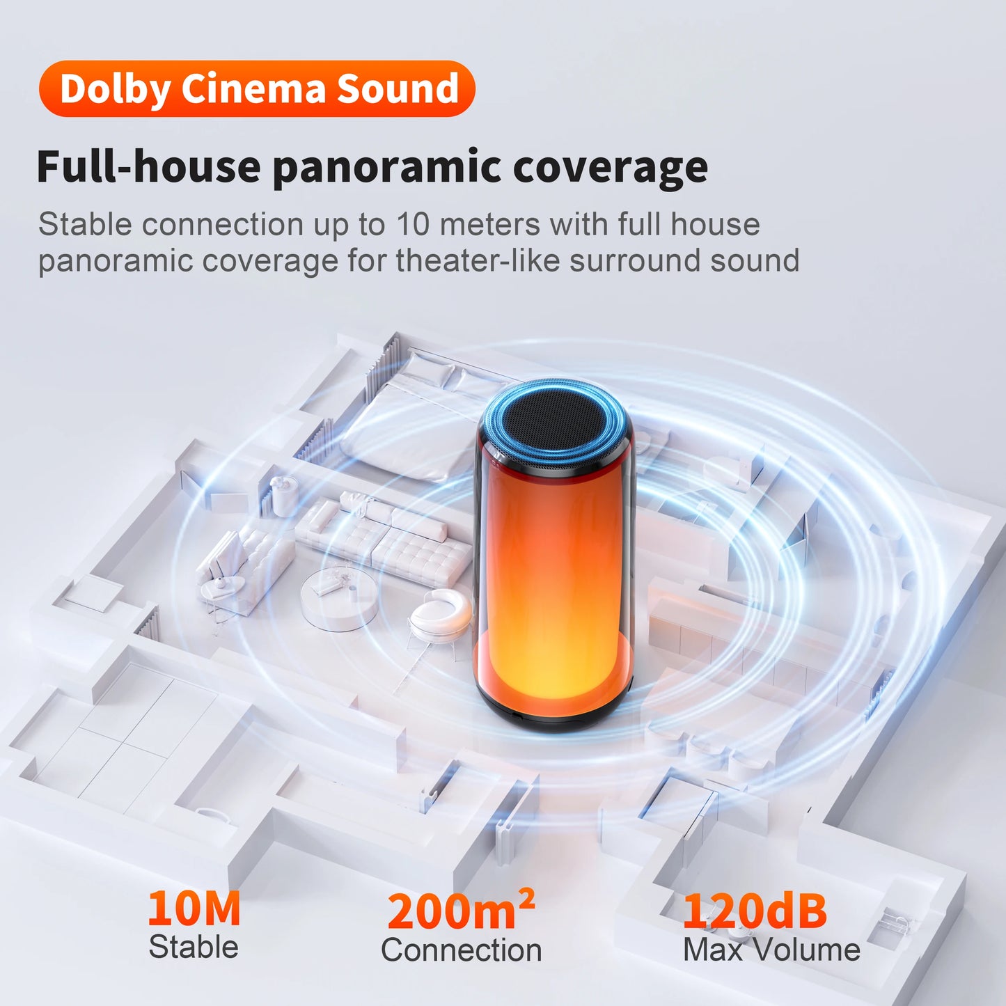 QERE Bluetooth Speaker with Hi-Res 10W Audio,Wireless HiFi Portable Speaker IPX5 Waterproof,Outdoor Multiple connection modes,