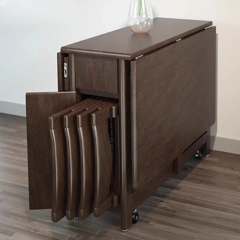 Wooden Folding Dining Table Storage Modern Mobile Family Dining Table Office Receive Conjuntos De Salas De Jantar Furnitures