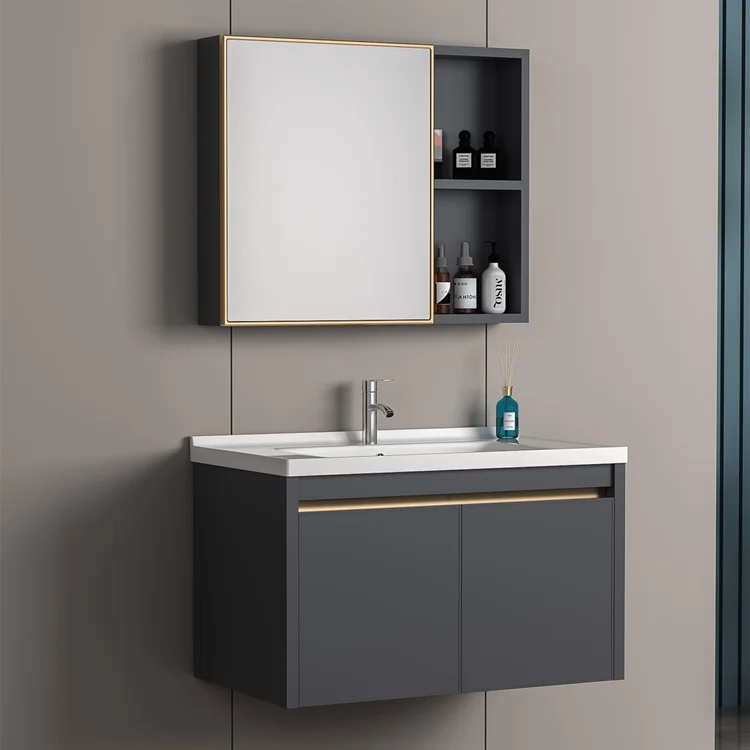 Guangdong Washroom Mirror Cabinet Ceramic Hand Wash Basin Bathroom Vanity Units