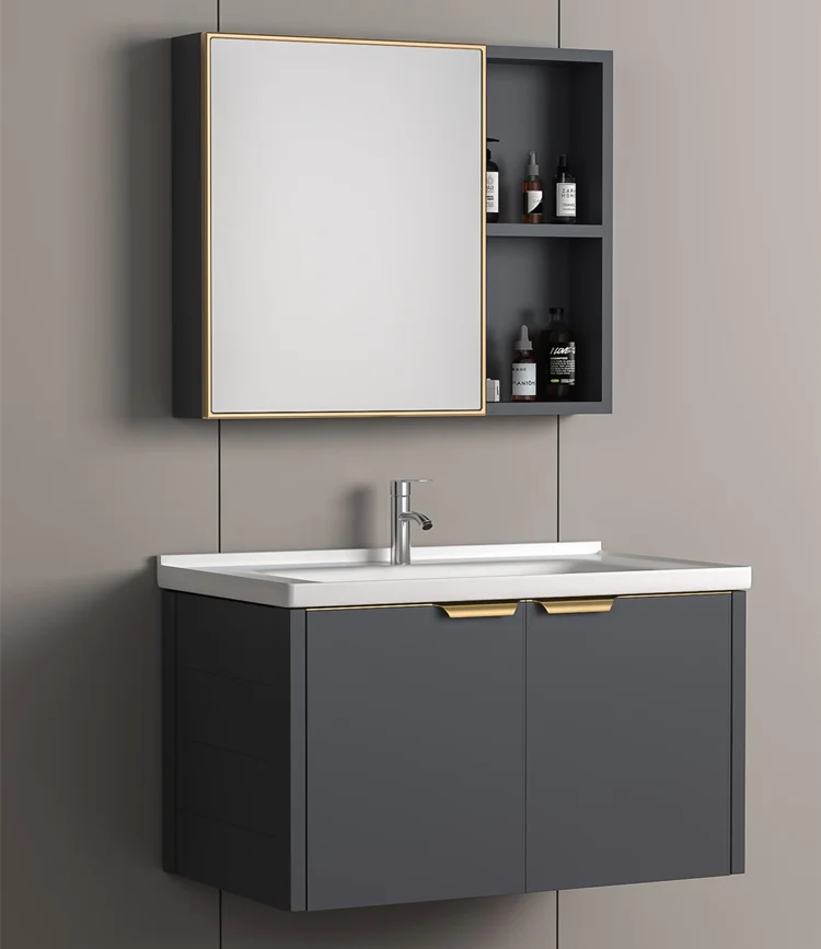 China Bathroom Mirror Cabinet Ceramic Hand Wash Basin Bathroom Vanity Units