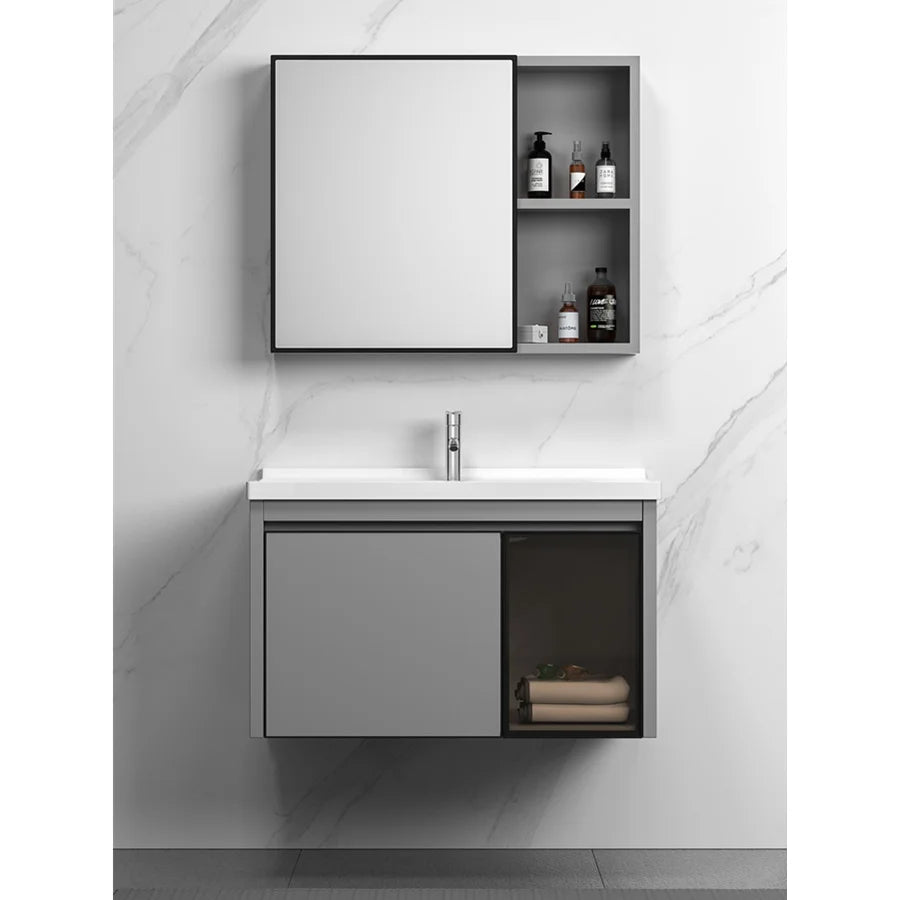 Guangdong Washroom Mirror Cabinet Ceramic Hand Wash Basin Bathroom Vanity Units