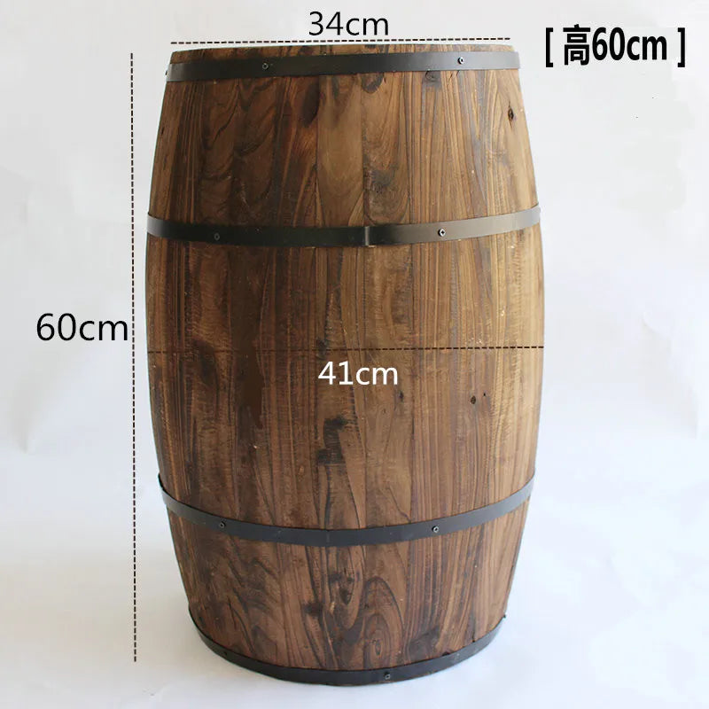 Oak wine barrel decoration wooden beer wine barrel bar solid wood wine barrel ornament exhibition wedding props decoration