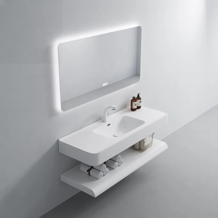 Bath Supplies Sanitary Ware Artificial Stone Basin Bathroom Sinks Vanity Marble Vanity Cabinet