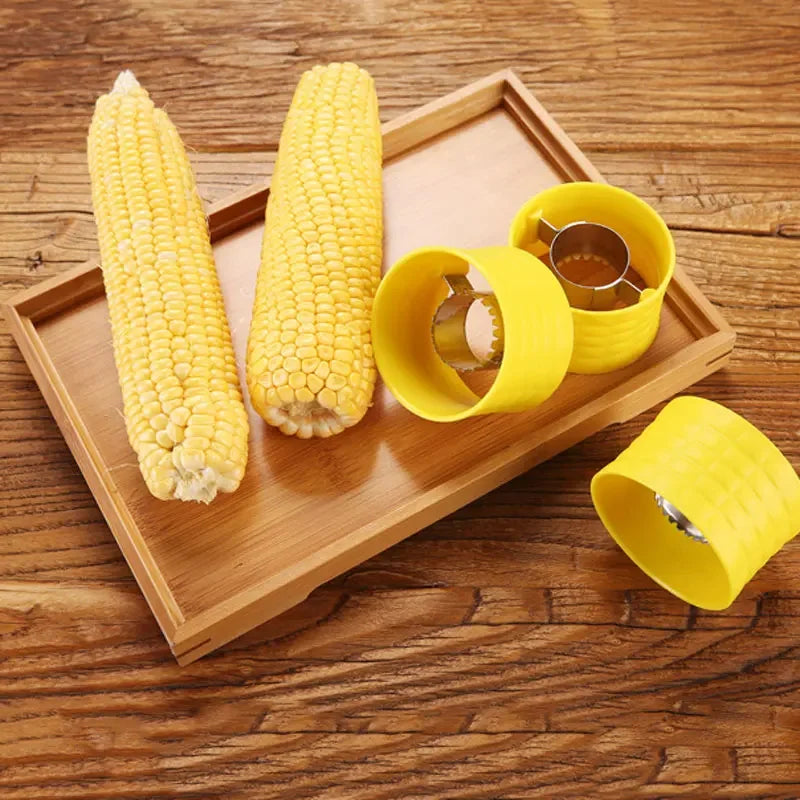 New Yellow Corn Plane Peeler Cob Thresher Kitchen Gadgets Manual Rotation Stainless Steel Corn Stripper Cutter Kitchen Gadgets