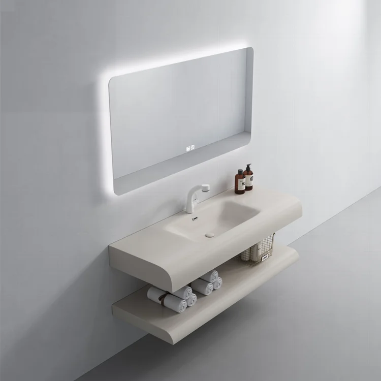 Bath Supplies Sanitary Ware Artificial Stone Basin Bathroom Sinks Vanity Marble Vanity Cabinet
