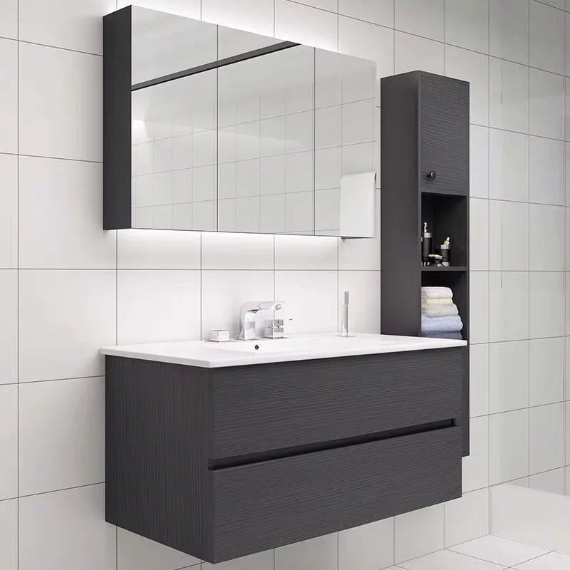 Wholesale High Quality Marble Bathroom Vanity White Unit Bathroom Furniture Poland Bathroom Cabinet