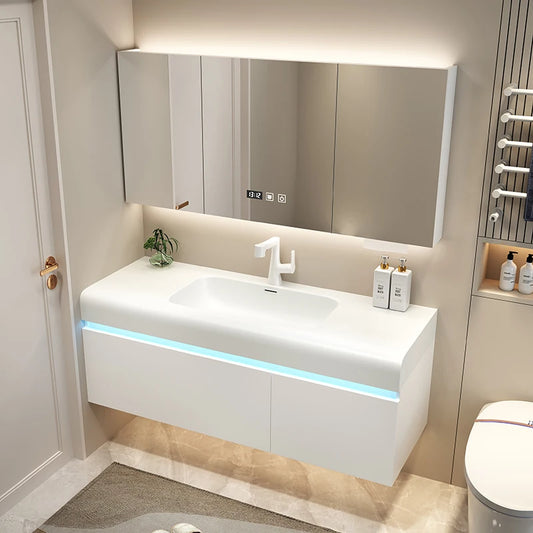 Light Vintage Bathroom Vanities Vanity White Light Storage Bathroom Vanities Closet Mirror Tocador Mueble Maquillaje Furniture