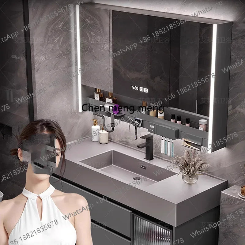 01A Modern Simple Bathroom Vanities Vintage Toilet Partition Vanity Drawer Light Mirrors Muebles Para El Hogar Maderaa Furniture
