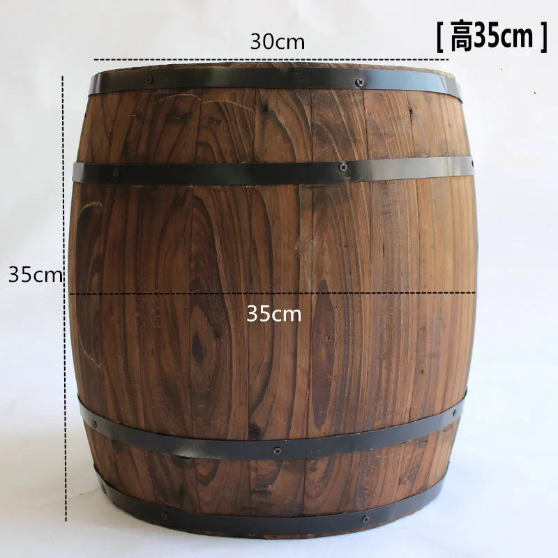 Oak wine barrel decoration wooden beer wine barrel bar solid wood wine barrel ornament exhibition wedding props decoration