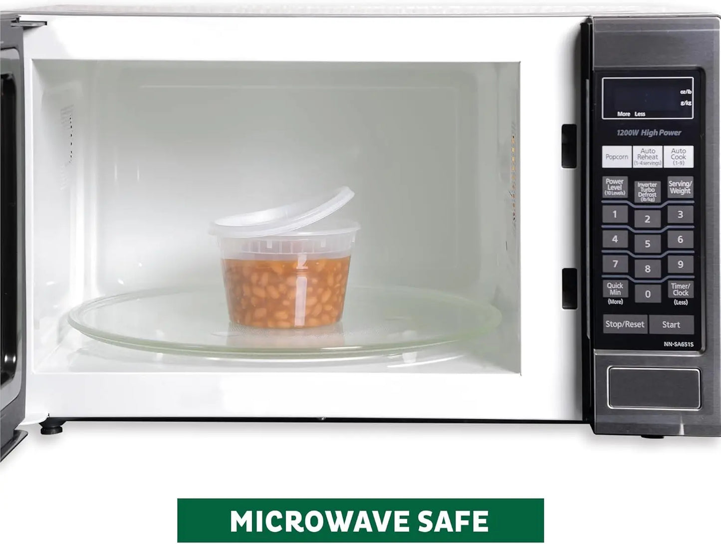 50-Pack 16 oz BPA-Free Plastic Food Containers with Lids, Leakproof and Microwave/Dishwasher/Freezer Safe for Meal Prep