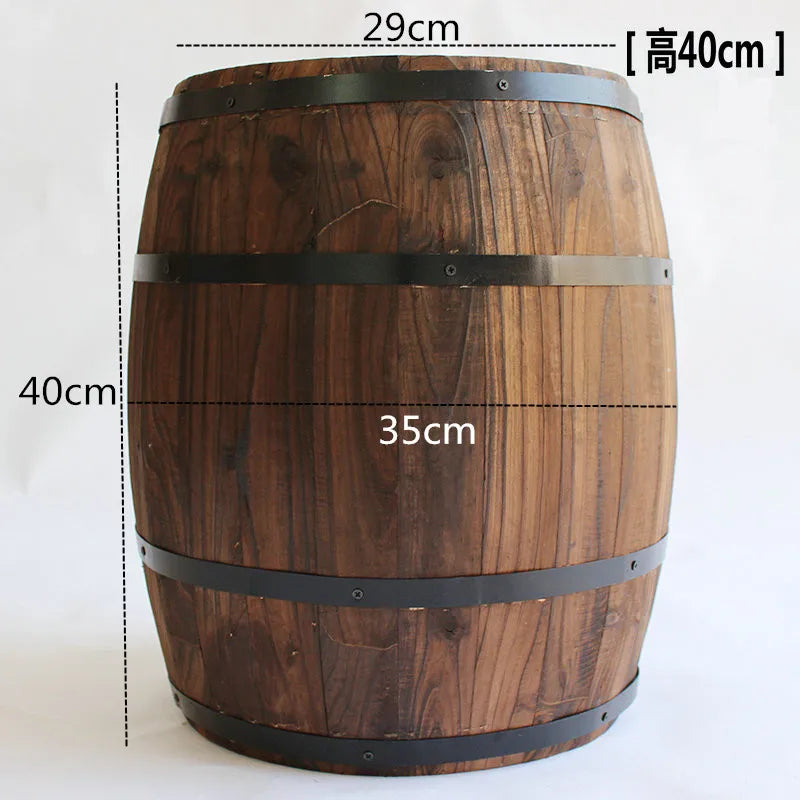 Oak wine barrel decoration wooden beer wine barrel bar solid wood wine barrel ornament exhibition wedding props decoration