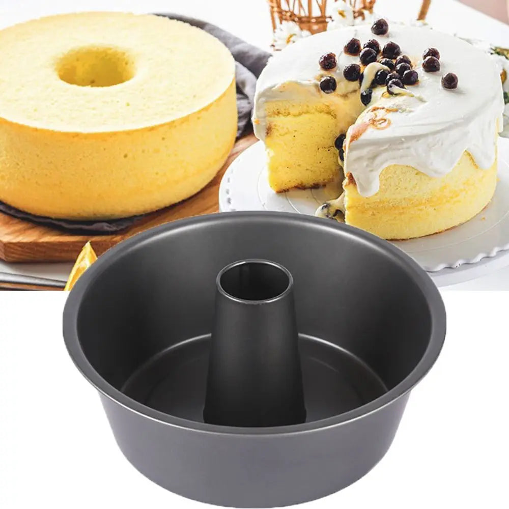 Practical Hollow Fluted Tube Cake Pan Non-Stick Round Pumpkin Cake Mold Carbon Steel Heat Resistant Bread Baking Pan Bakery