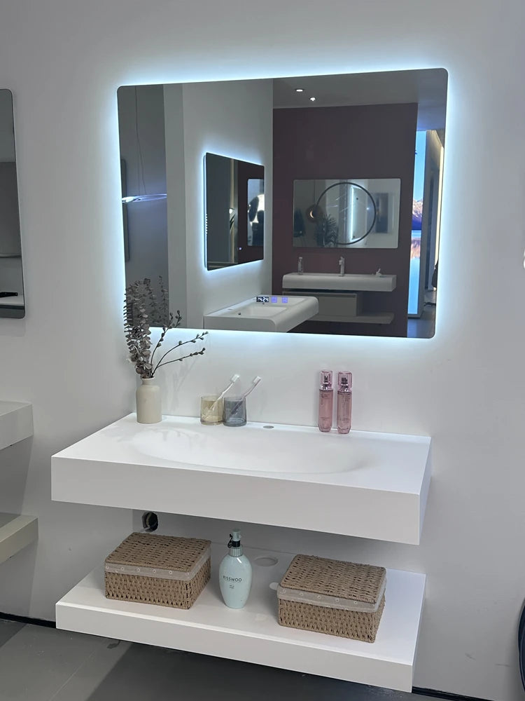Bath Supplies Sanitary Ware Artificial Stone Basin Bathroom Sinks Vanity Marble Vanity Cabinet
