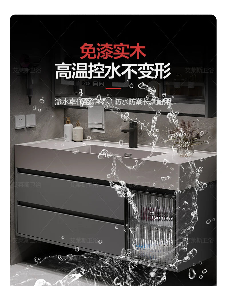 01A Modern Simple Bathroom Vanities Vintage Toilet Partition Vanity Drawer Light Mirrors Muebles Para El Hogar Maderaa Furniture