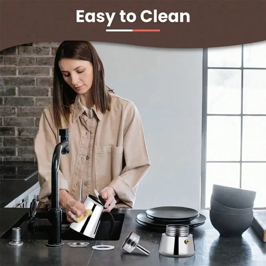 Mocha Coffee Pots Italian Aluminum Octagonal Pot Coffee Cup Maker Tea Maker Portable Coffee Maker