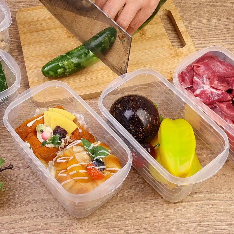 Refrigerator Storage Box Freezing Vegetable Fruit Fridge Organizer Freeze Meat Fresh-Keeping Box with Lid for Kitchen Storage