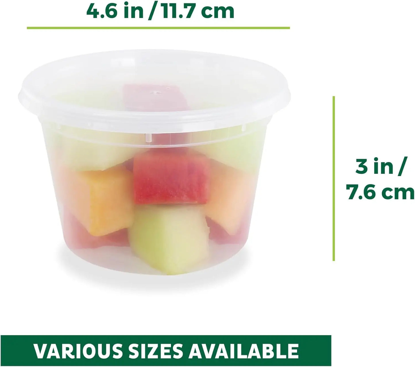 50-Pack 16 oz BPA-Free Plastic Food Containers with Lids, Leakproof and Microwave/Dishwasher/Freezer Safe for Meal Prep