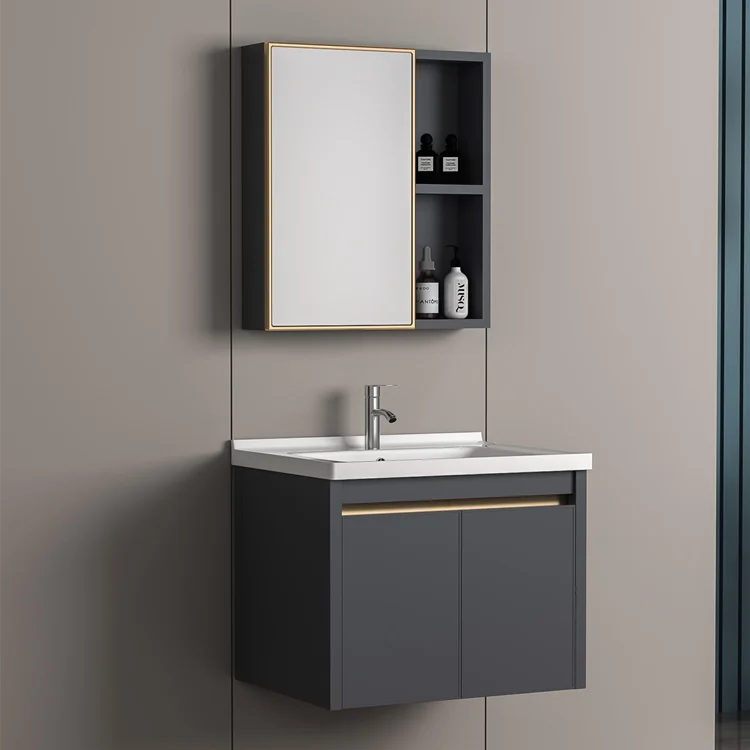 Guangdong Washroom Mirror Cabinet Ceramic Hand Wash Basin Bathroom Vanity Units