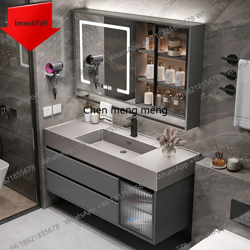 01A Modern Simple Bathroom Vanities Vintage Toilet Partition Vanity Drawer Light Mirrors Muebles Para El Hogar Maderaa Furniture