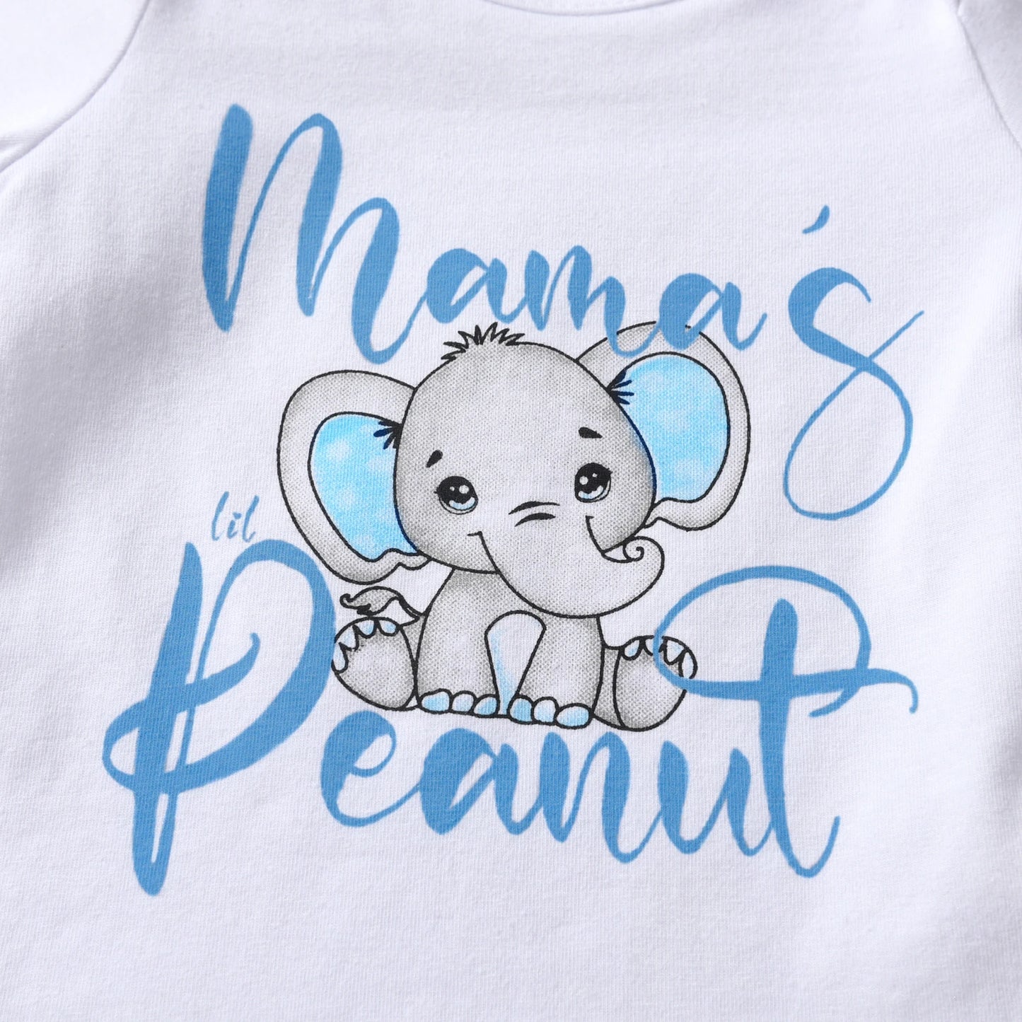 Newborn Baby Boy Clothes Infant Boys Long Sleeve Cartoon Elephant Print Romper Pants Hat 3pcs Outfits Set