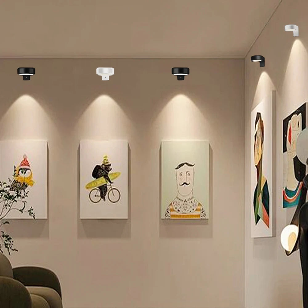 LED Night Light 3-Color Painting Light Closet Light Dimmable Brightness Rechargeable Touch Remote Control Night Light Pat Light