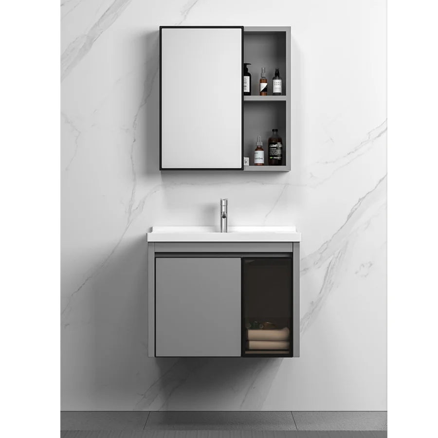 Guangdong Washroom Mirror Cabinet Ceramic Hand Wash Basin Bathroom Vanity Units