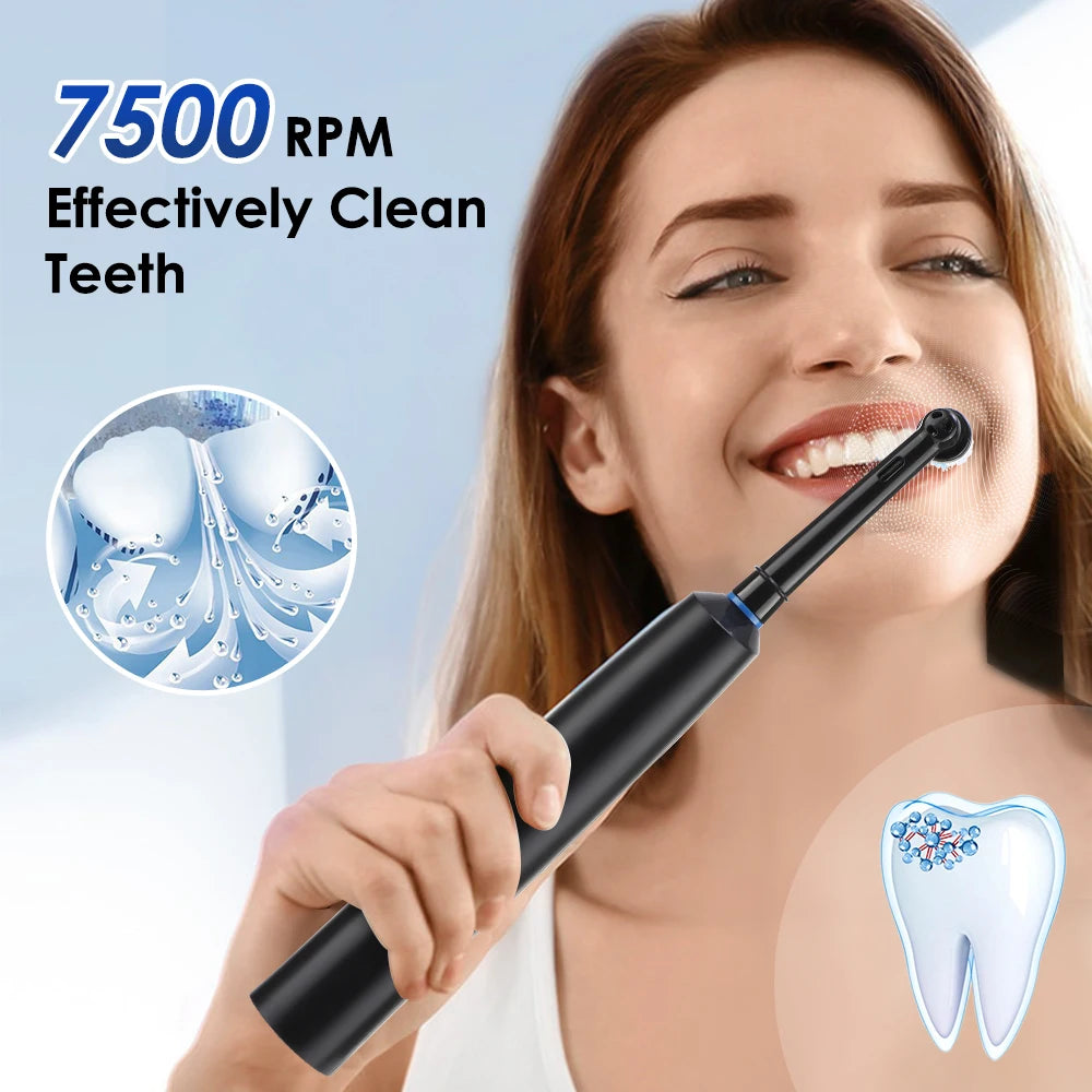 Smart Rotating Timing Electric Toothbrush, Rechargeable Rotary Toothbrush with 4 Heads, 5 Modes Setting Teeth Whitening Oral Car