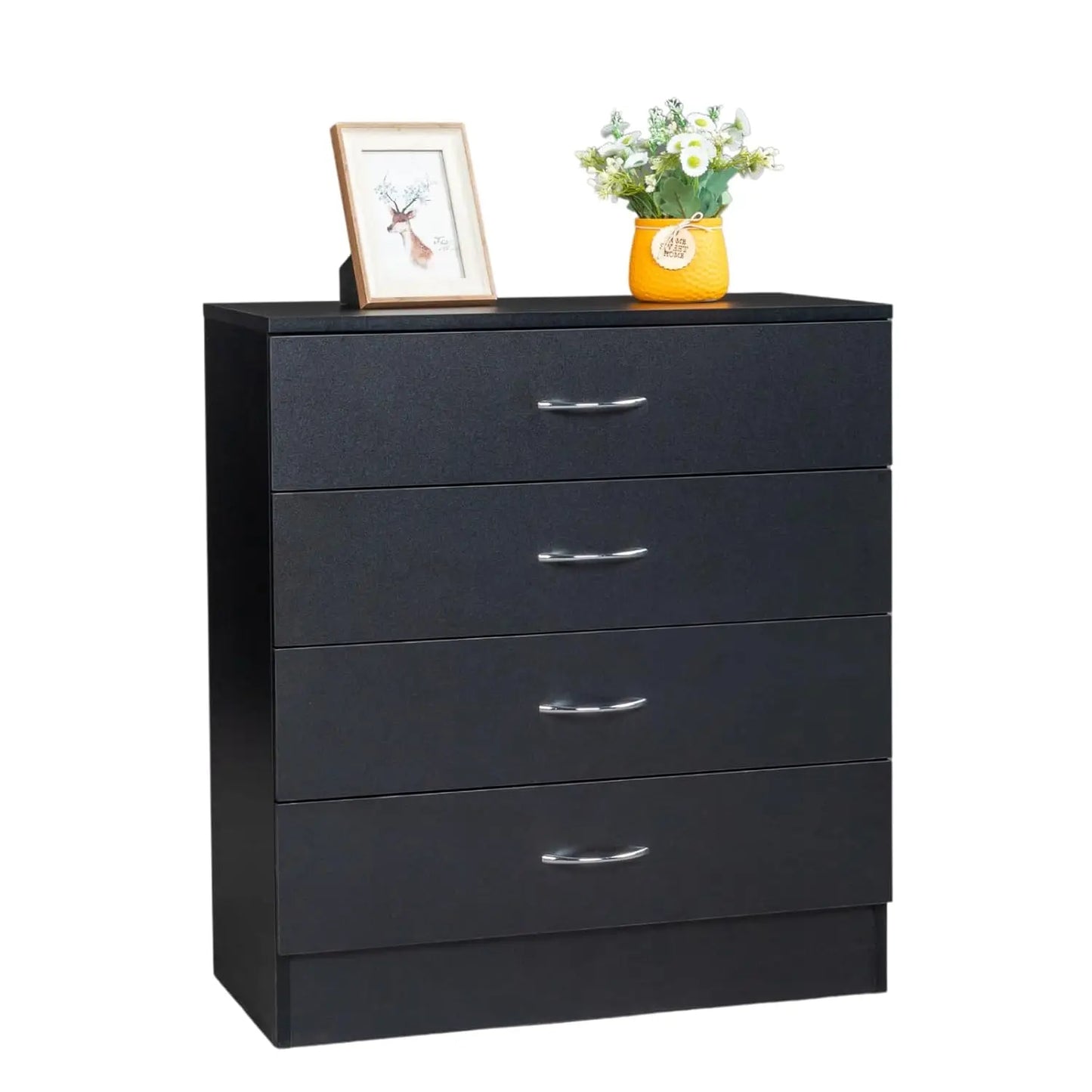 4 Drawer Dresser for Bedroom, Small Chests of Drawers Modern Nightstand, White Dresser Chest with 4 Storage, Customized