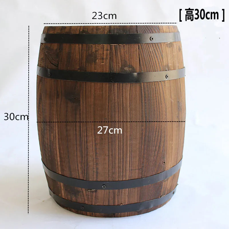 Oak wine barrel decoration wooden beer wine barrel bar solid wood wine barrel ornament exhibition wedding props decoration