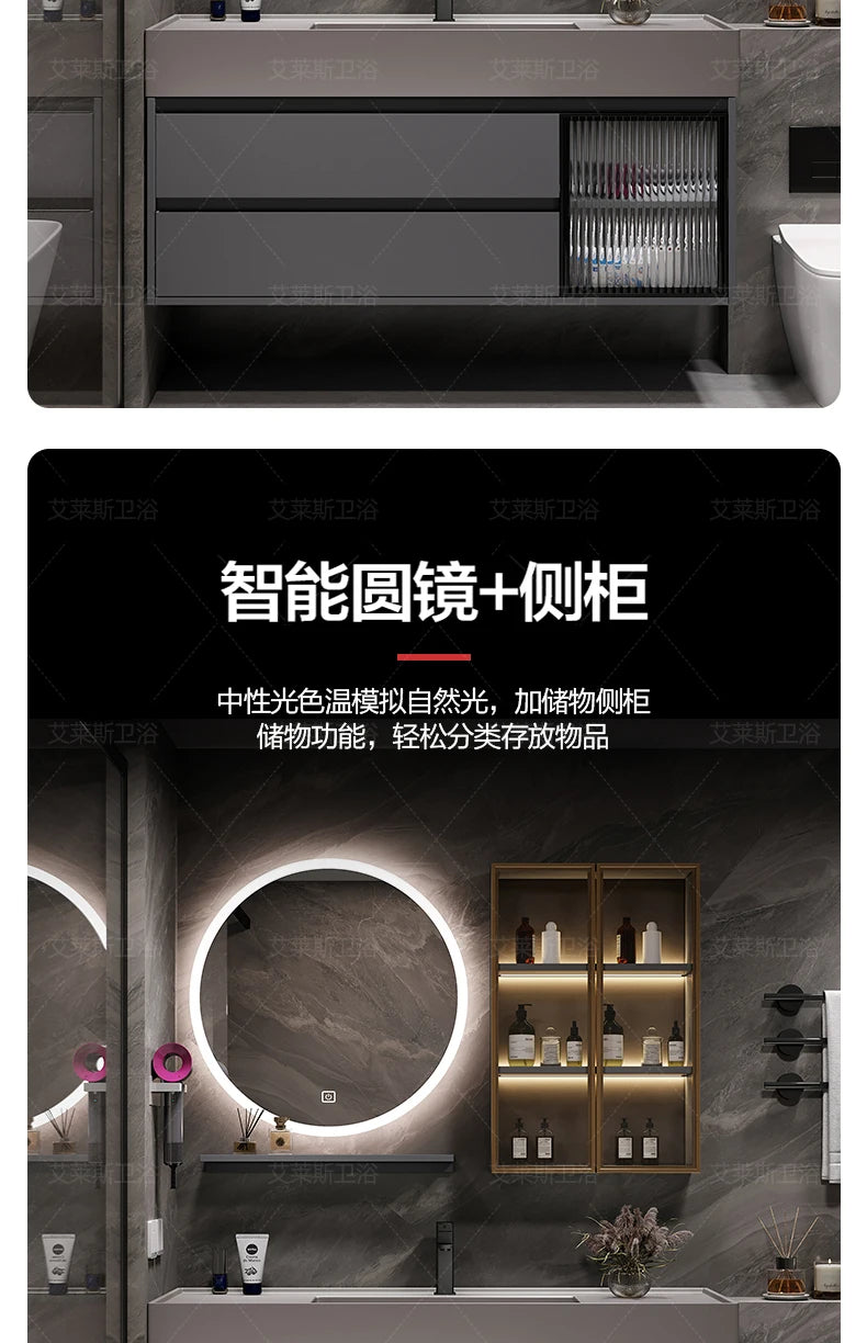 01A Modern Simple Bathroom Vanities Vintage Toilet Partition Vanity Drawer Light Mirrors Muebles Para El Hogar Maderaa Furniture