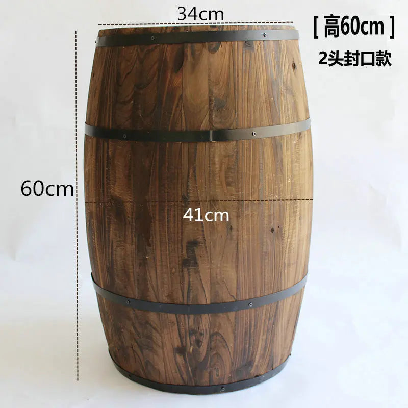 Oak wine barrel decoration wooden beer wine barrel bar solid wood wine barrel ornament exhibition wedding props decoration