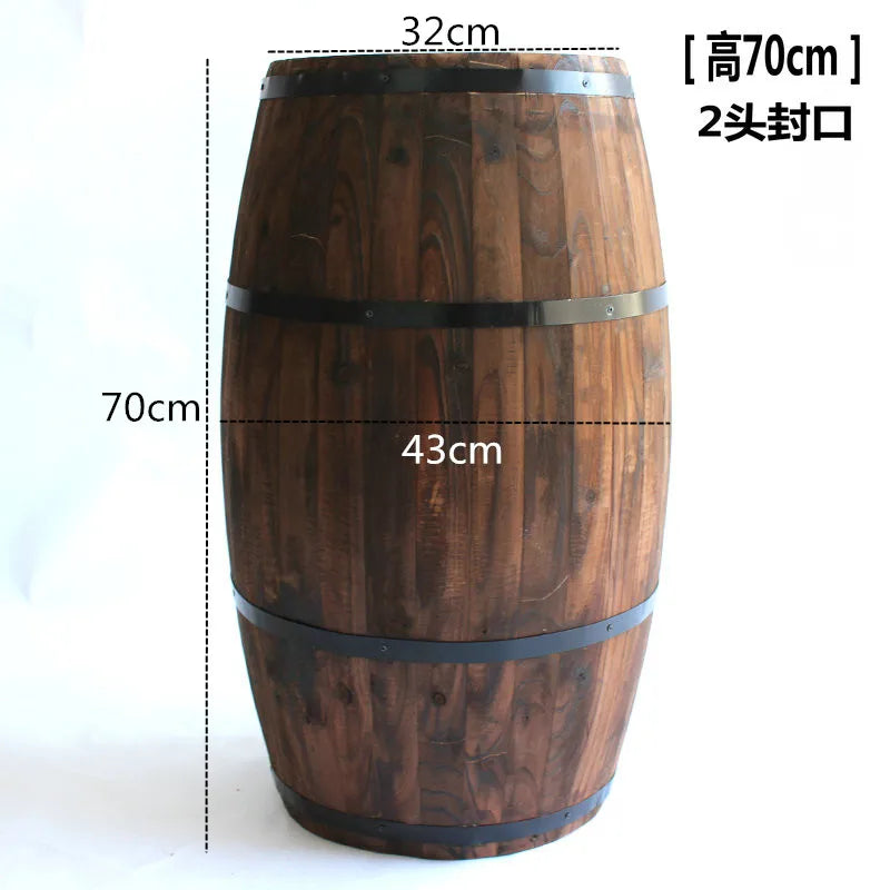 Oak wine barrel decoration wooden beer wine barrel bar solid wood wine barrel ornament exhibition wedding props decoration