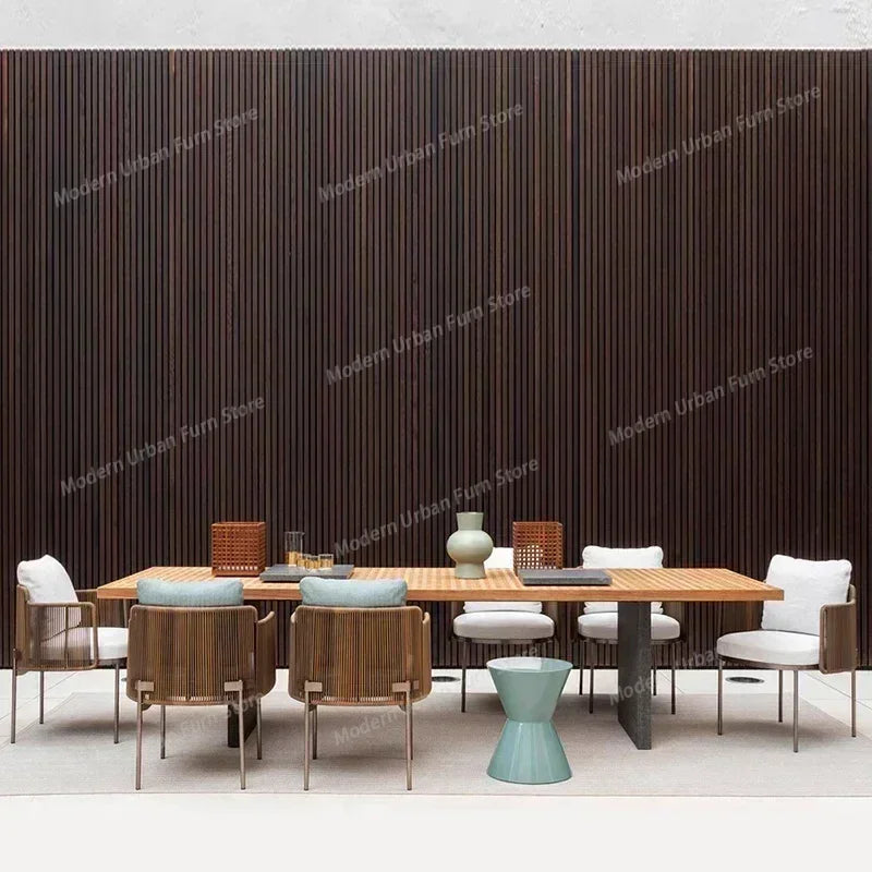 Wood Waterproof Garden Furniture Sets Rattan Cushions Moving Italian Garden Furniture Set Patio Adult Muebles Terraza Decoration
