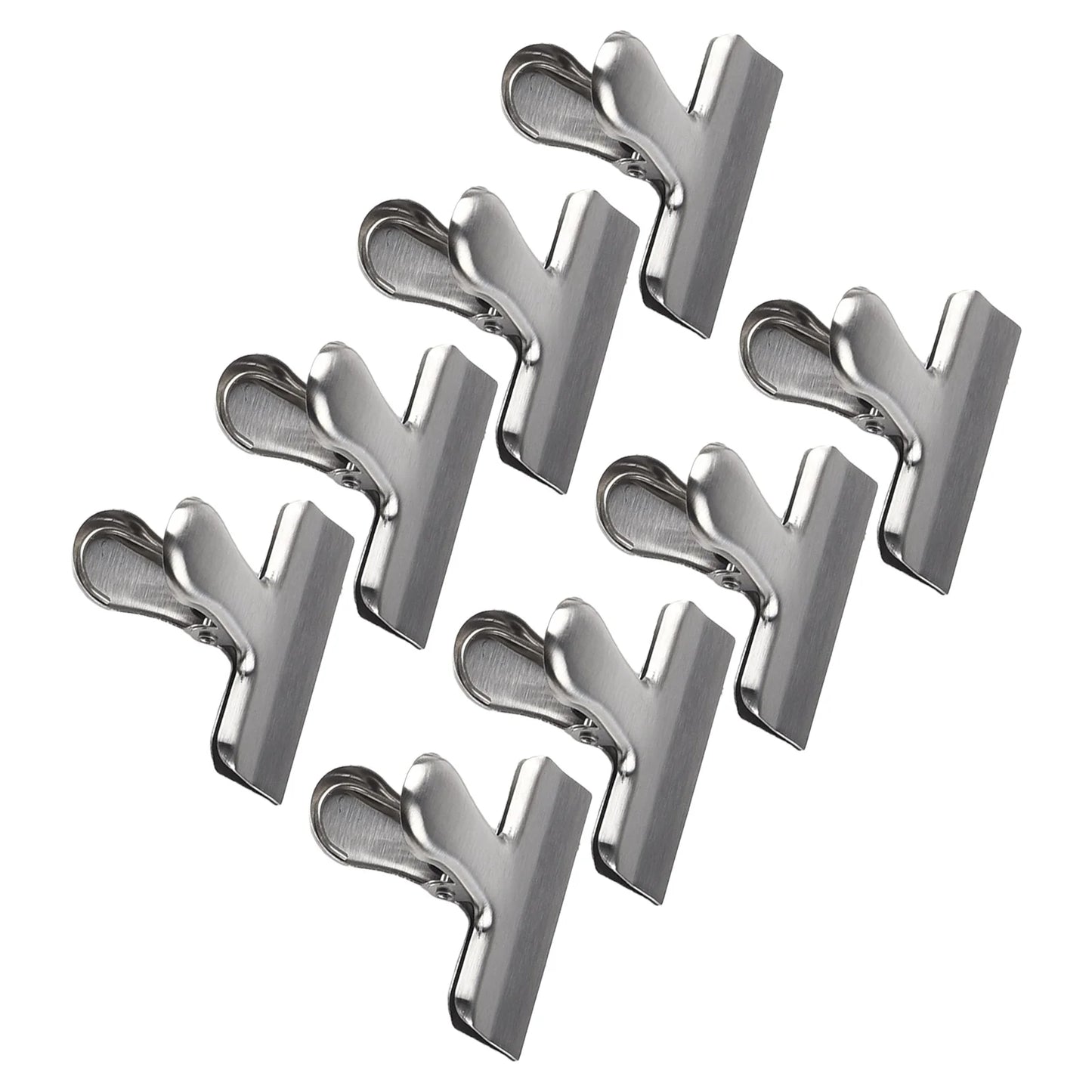 8Pcs Metal Chip Bag Clips Stainless Steel Home Kitchen Food Snack Clips Moisture-proof Household Kitchen Gadgets