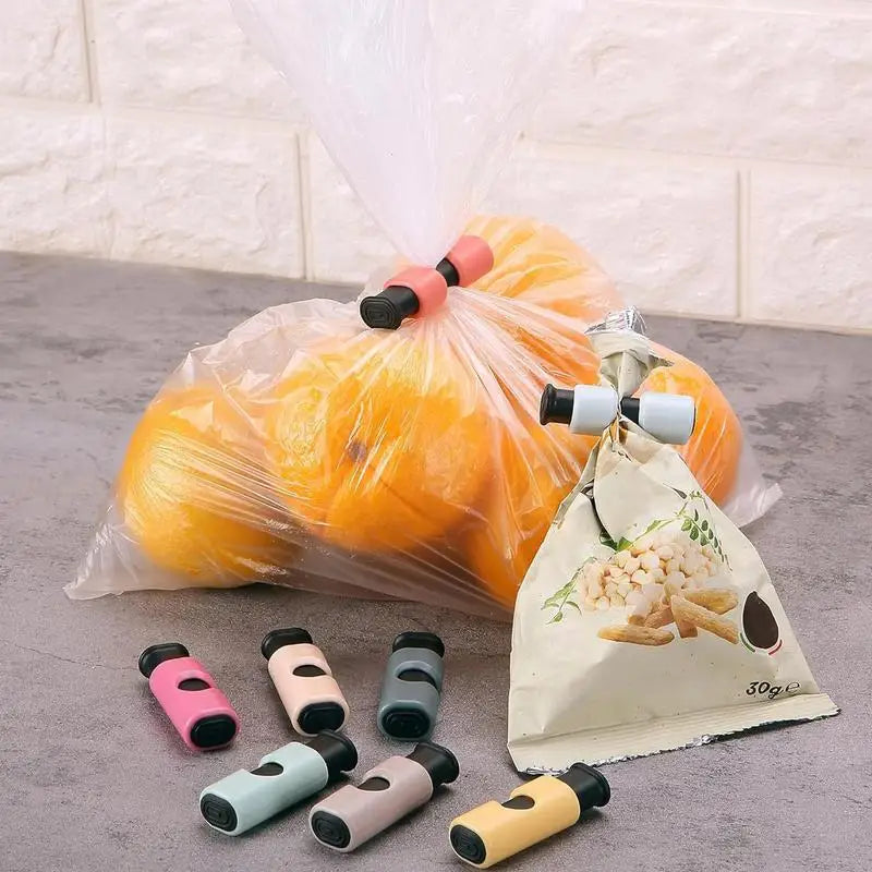 Chips Bag Sealer Clips 8PCS Bag Sealing Cinch For Kitchen Food Storage Sturdy & Handy Food Bag Clips Snack Bags Clamp Fruit