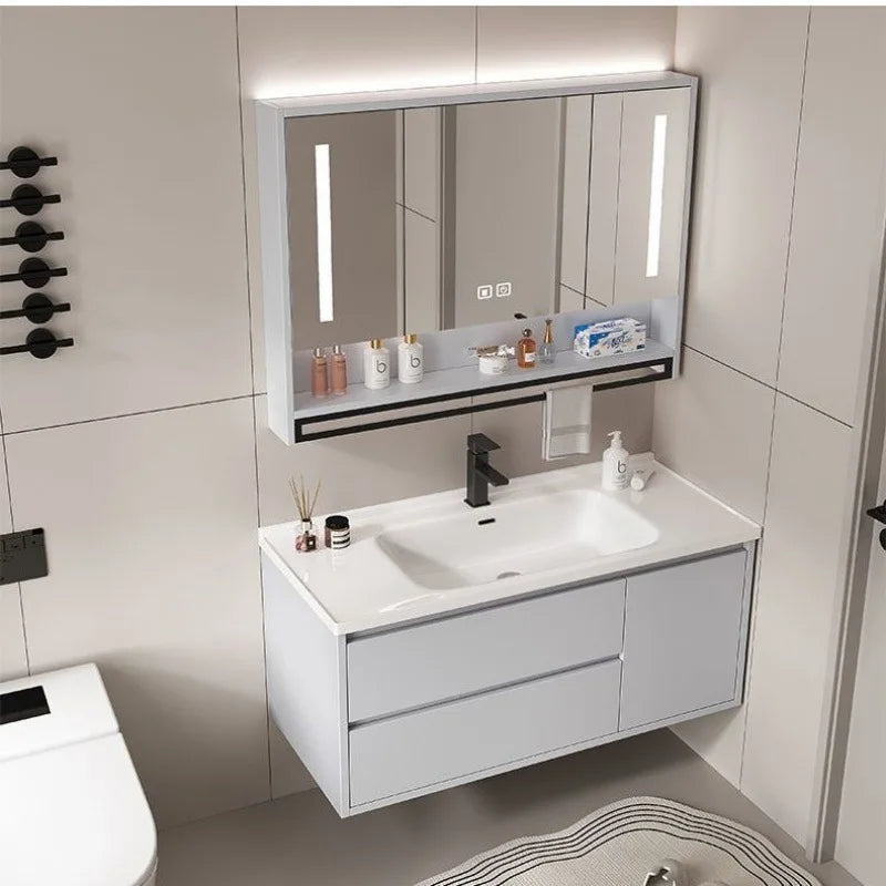 bathroom cabinet combination ceramic basin integrated basin washbasin washbasin cabinet Customizable