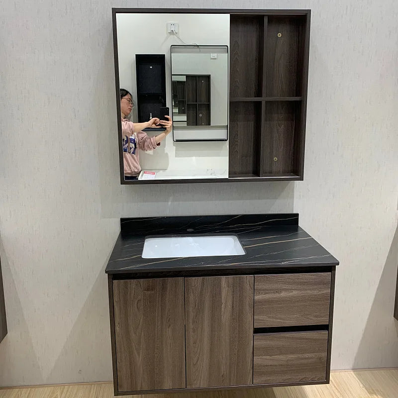 Wholesale High Quality Marble Bathroom Vanity White Unit Bathroom Furniture Poland Bathroom Cabinet