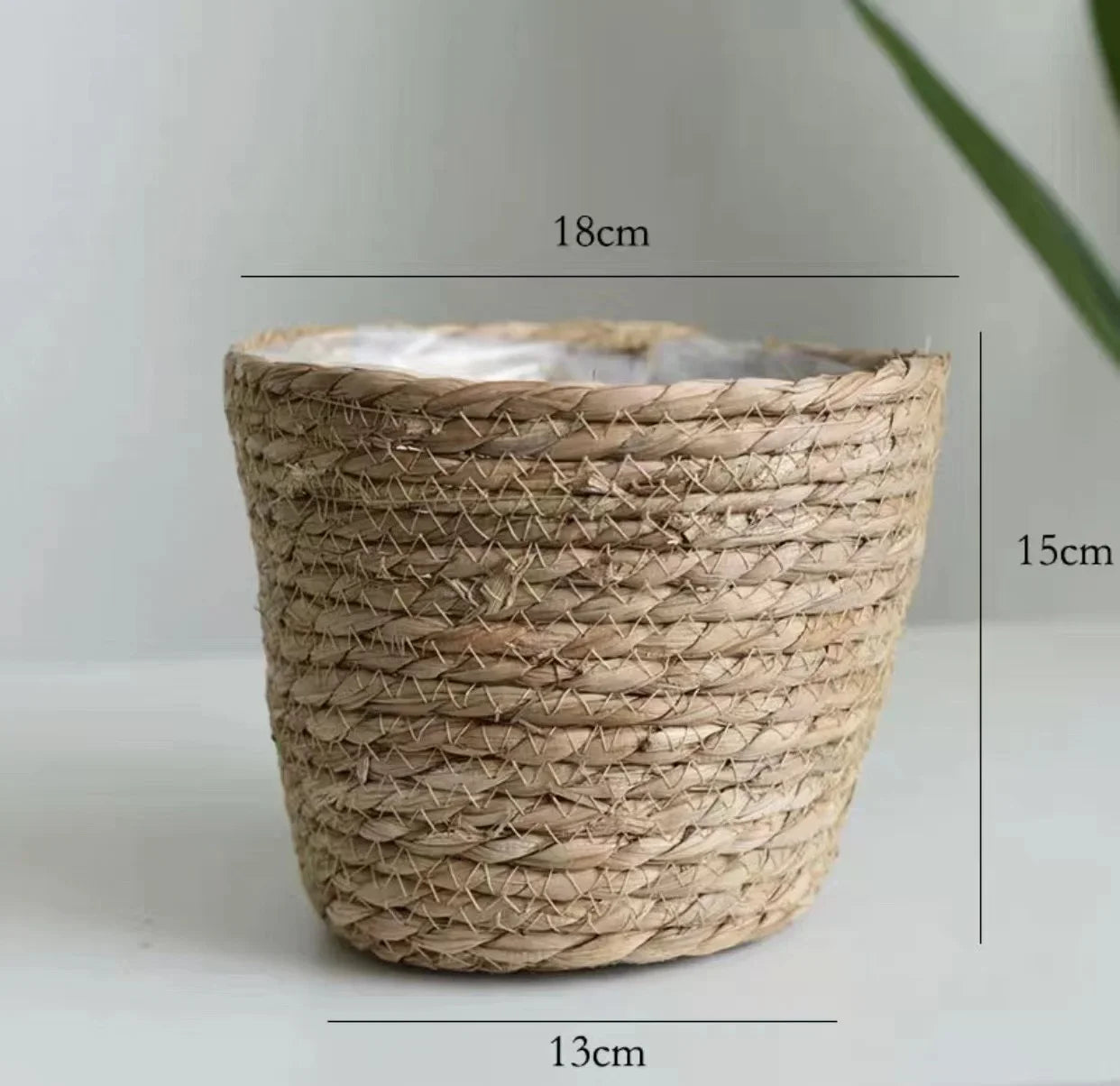 Natural Wicker Planter Basket  Flower Pot Rattan Straw Flower Basket For  Home Garden Decoration 20/25/30CM