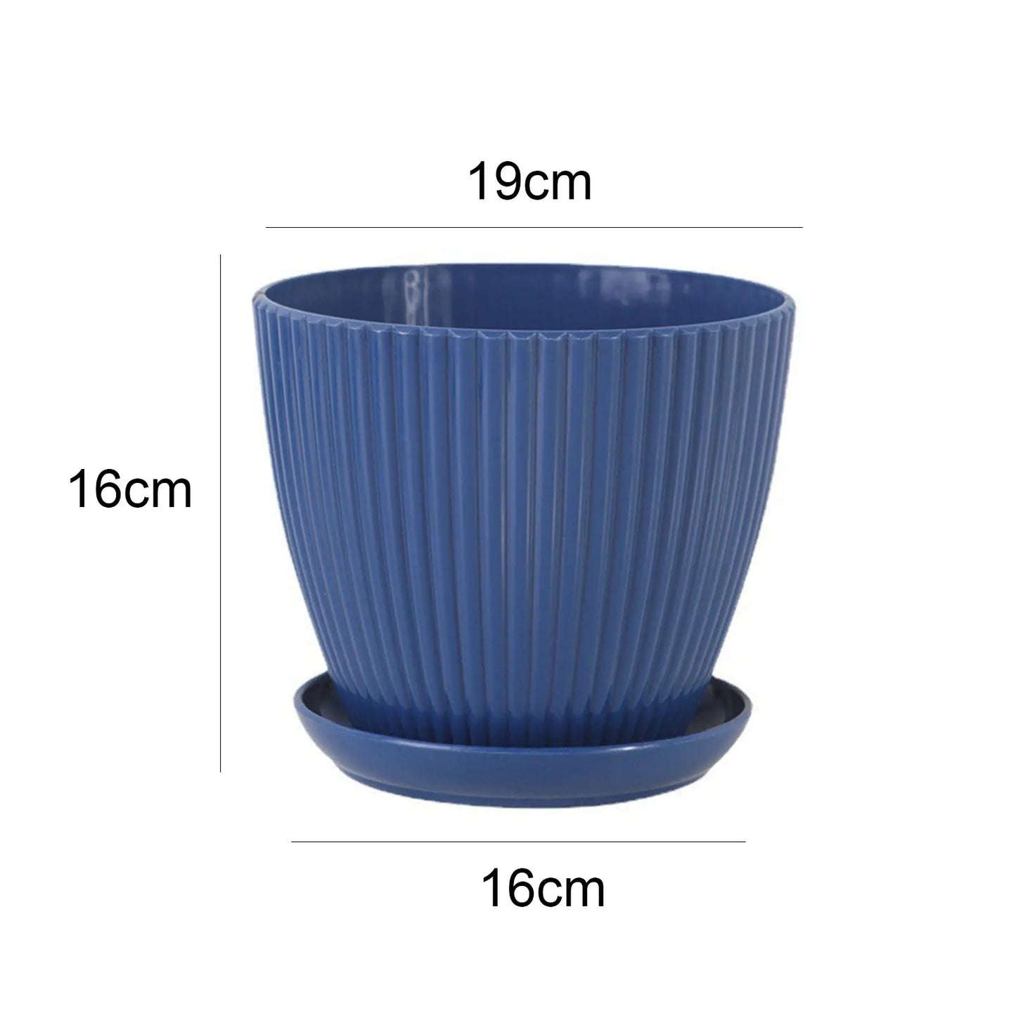 Plastic Flower Pot Succulent Plant Pot with Tray Green Dill Round Double Layer Small Flowerpot Home Office Desktop Decoration