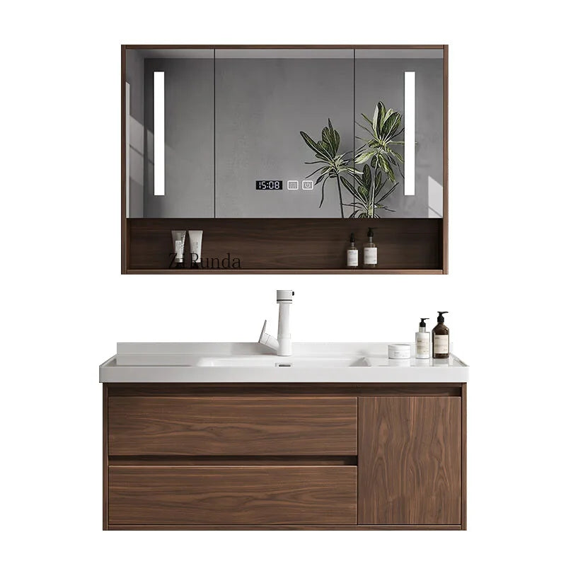 Bathroom vanity furniture, modern smart paint cabinet, bathroom cabinet with sink