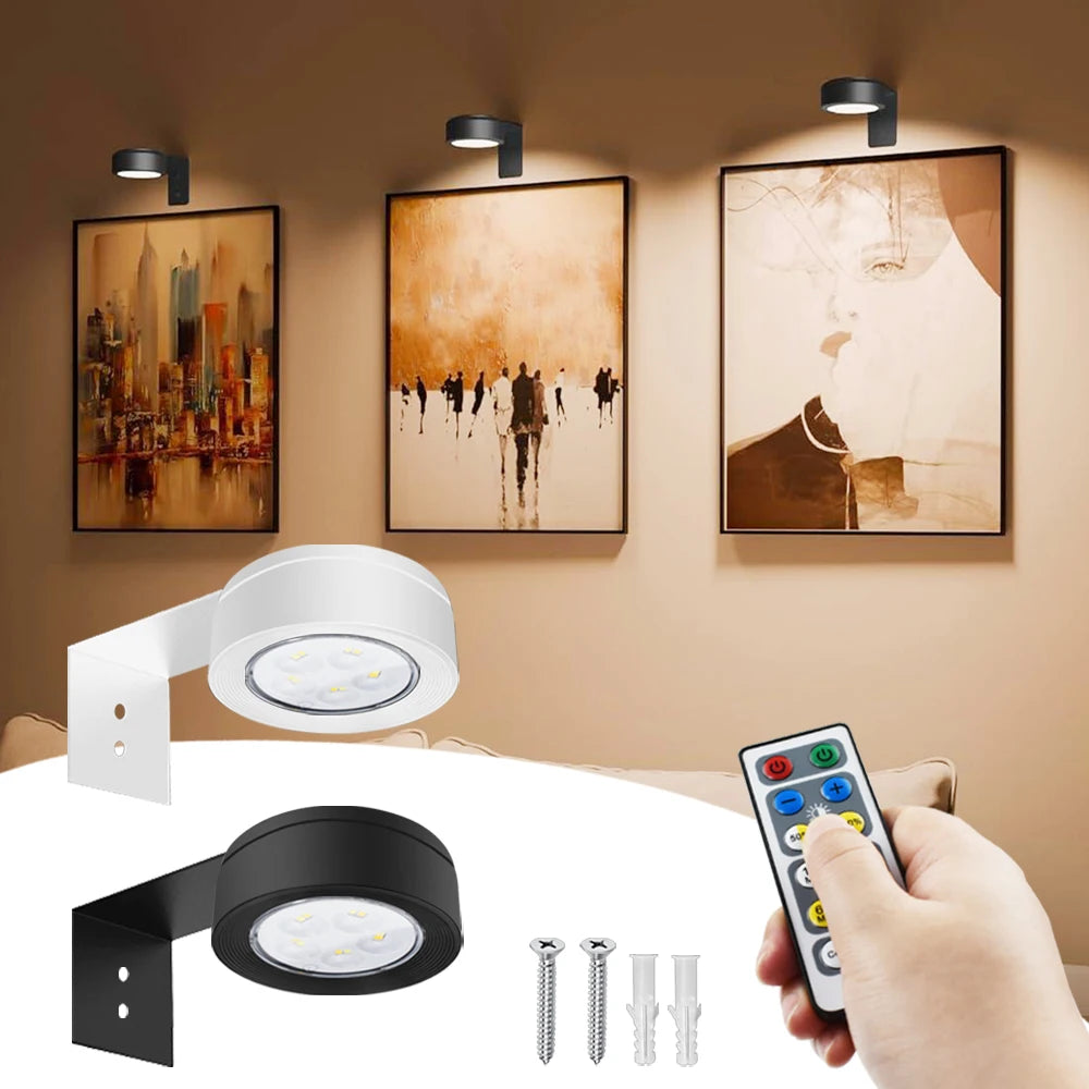 LED Night Light 3-Color Painting Light Closet Light Dimmable Brightness Rechargeable Touch Remote Control Night Light Pat Light