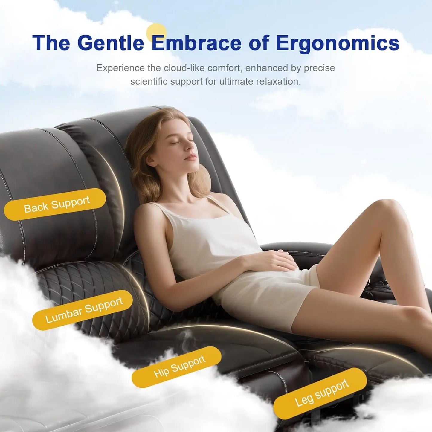 3 Seat Recliner Sofa with Console, Armrest, PU Leather, Cup Holders, USB Ports, Living Room/RV, Customized