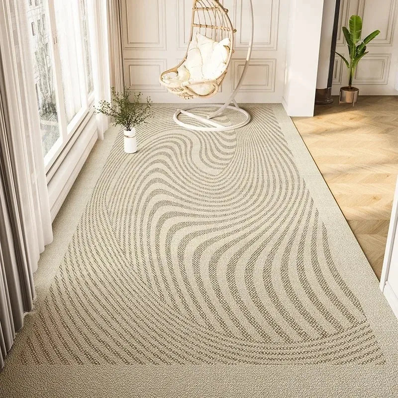 Balcony Waterproof Carpet Pvc Leather Anti-slip Floor Mat Large Size Minimalist Style Home Decoration Rug Kitchen Carpets 주방 카펫