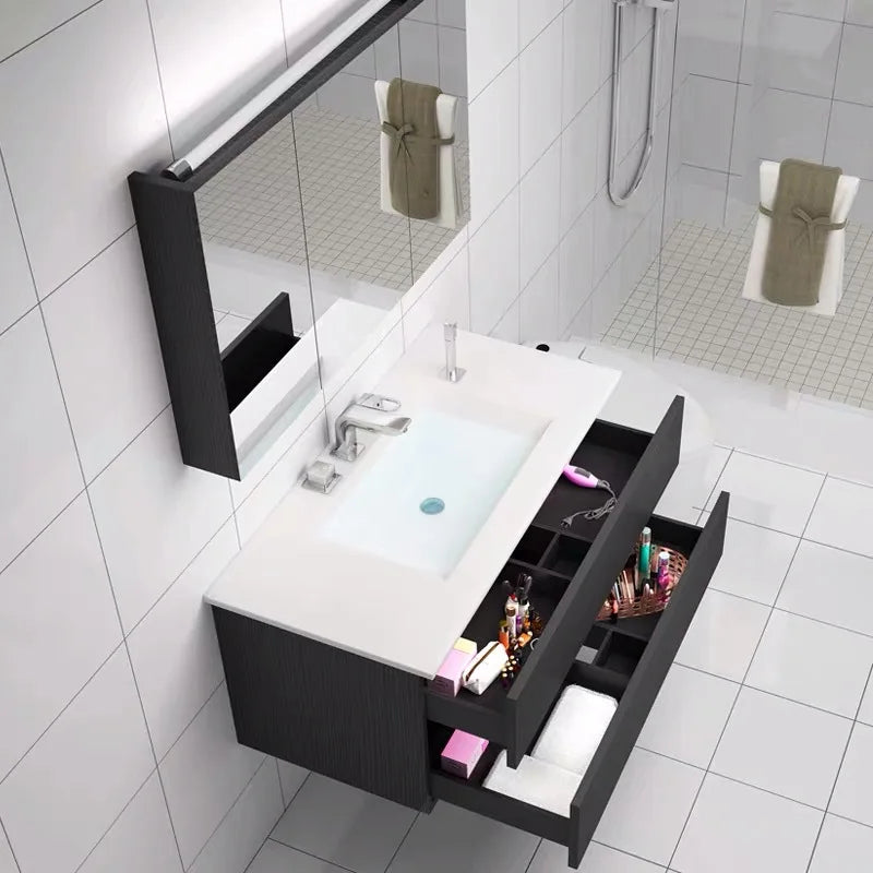 Wholesale High Quality Marble Bathroom Vanity White Unit Bathroom Furniture Poland Bathroom Cabinet