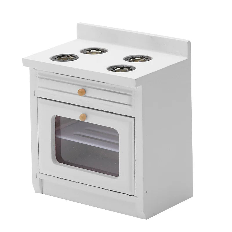 Dollhouse Mini Cooking Table Sink Counter Set Cabinets Combination 1:12 Miniature Kitchen Miniature Models Home Decor Figurines