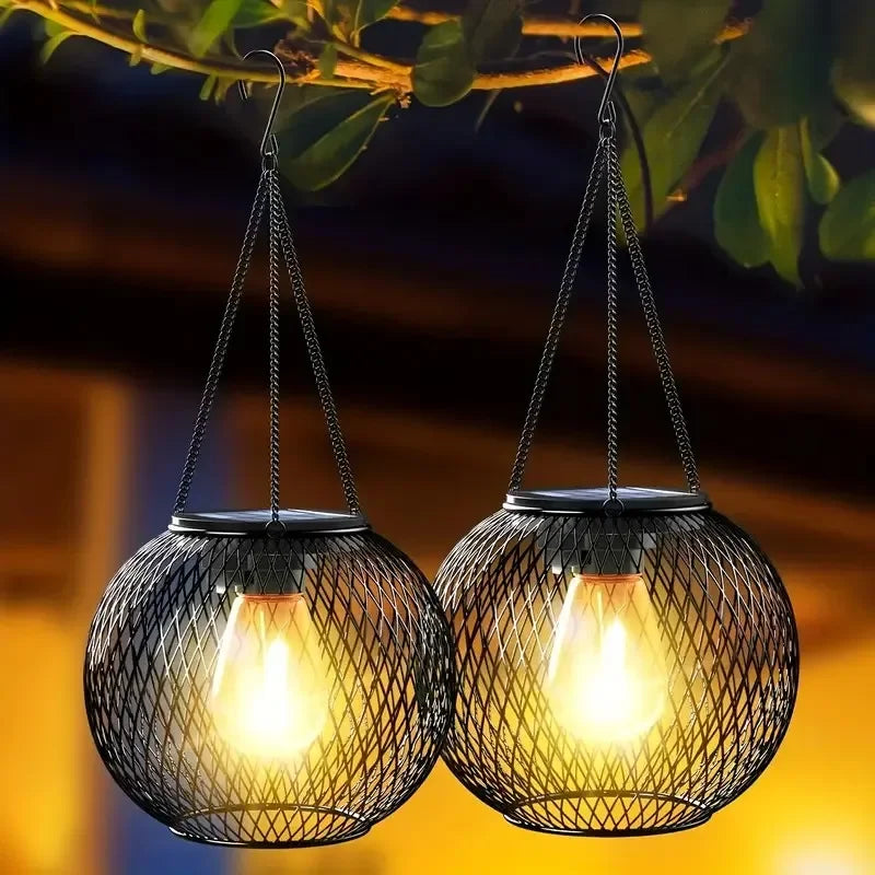 Outdoor Camping Solar Lights for Outside Decorative Solar Lantern Outdoor Hanging Lights Waterproof Solar Lanterns Garden Decor