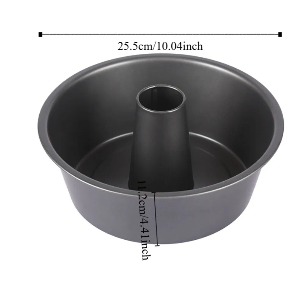Practical Hollow Fluted Tube Cake Pan Non-Stick Round Pumpkin Cake Mold Carbon Steel Heat Resistant Bread Baking Pan Bakery